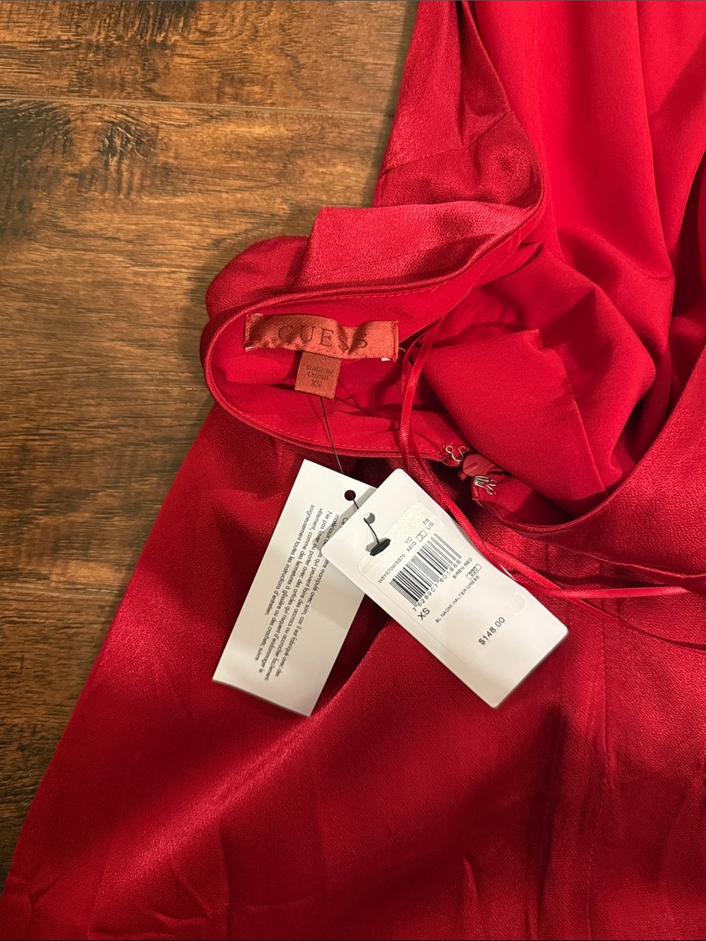 Red Halter Mini Dress - Picture 3 of 6